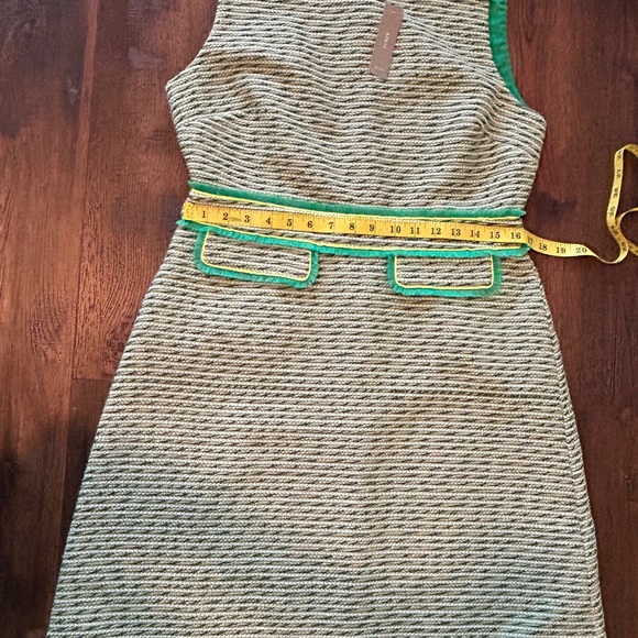 J.Crew Re-Imagined Green Textured Sleeveless Dress NWT Size 12 - Picture 10 of 11